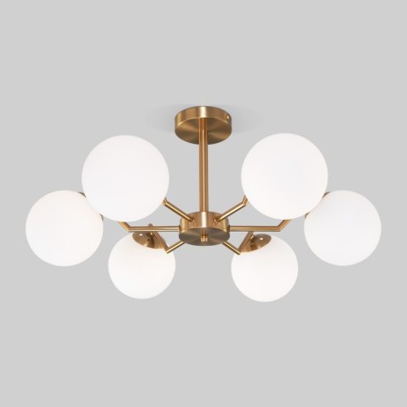 Ceiling Lamp EUROSVET FROST 70154/6, E27, 6x60W, 720x720x314 mm, brass color