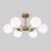 Ceiling Lamp EUROSVET FROST 70154/6, E27, 6x60W, 720x720x314 mm, brass color