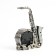 Clock - desktop an alarm clock, discrete move, d -6.5 cm, 18.5 x 15 cm, aa