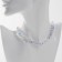 Choker "Shine" bright beads, rainbow color in silver, 33 cm
