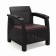 Roatan chair, with cup holders, 73x70x79 cm, mocko color, with a brown pillow