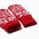 Female mittens, red color, size 18