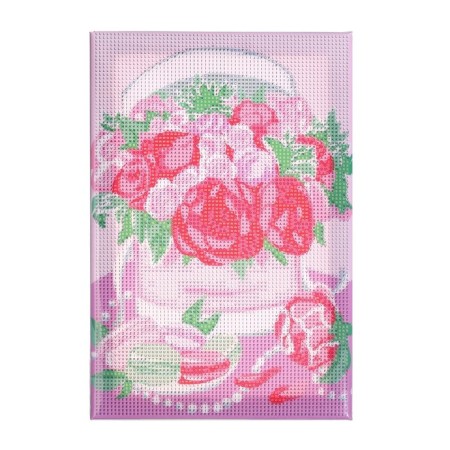 Diamond mosaic with a complete filling on the subframe "Beautiful flowers", 20 × 30 cm-1