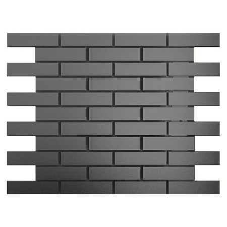 Mirror mosaic "graphite" matte with a chip of 80x25 mm