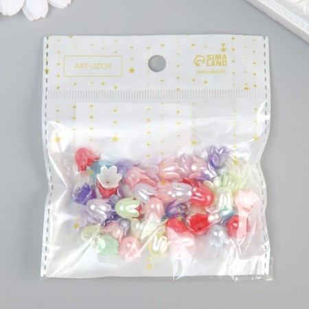 Beads for creativity plastic "Tulip" color mother -in -law set 50 pcs 1.1x1.1x0.9 cm-3