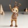Souvenir Polystone "Losyash in a striped brown scarf - Hello!" MIX 5x7x15 cm