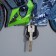 Key on the wall green motorcycle, 40x22.5x0.5 cm