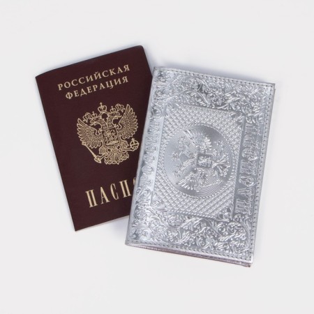 Passport cover, silver color-3