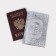 Passport cover, silver color