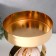 Summary Metal for 1 candle "Two white marble balls in the field" Gold 27x12x12 cm