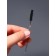 Brushes for eyebrows and eyelashes, silicone, set - 10 pcs, 10.5 cm, black/transparent color