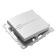 2-clavy switch with indicator, 250V, 10A, Stekker series Katrin, silver, GLS10-7102-03 1022442