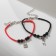 Bracelets "Demetrons" castle+key, black-red color, l = 18 cm