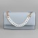 A chain for a bag, plastic, with carbines, 23 × 17 mm, 30 cm, white/gold color