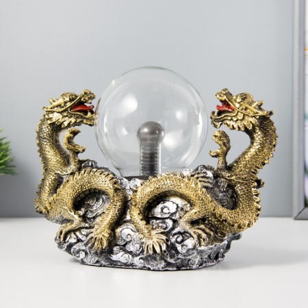 Plasma ball "Dragons" gold 23x12x18 cm Risalux