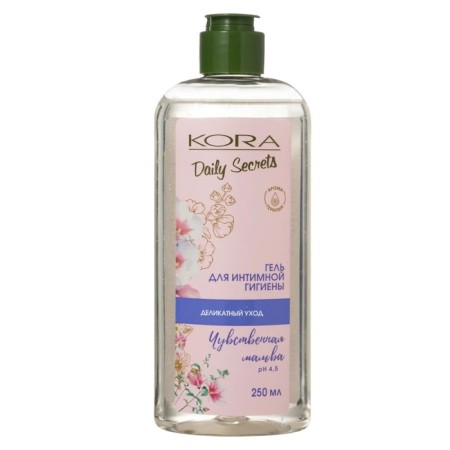 Gel for intimate hygiene Kora Daily Secrets "Sensual Malva", 250 ml