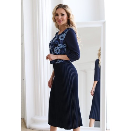 Women's dress, size 42, blue color-2