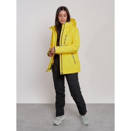 Ski jacket female, size 44, yellow color-7