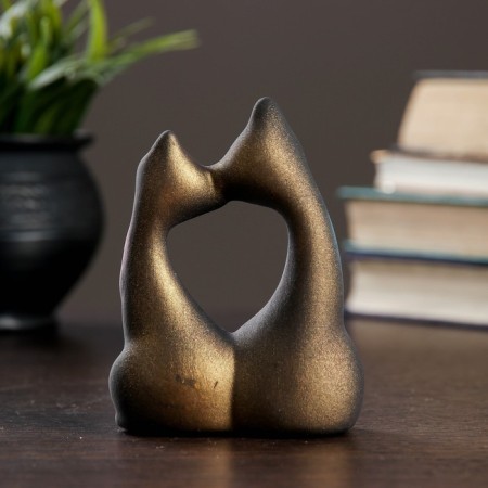 Figure "Cats lovers with bows" Black 5x9x12cm-5