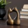 Figure "Cats lovers with bows" Black 5x9x12cm