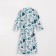 Women's bathrobe Ethel "Mint Mood" sleeve 3/4, size 46-48, waffle 200g/m2, 100% cotton