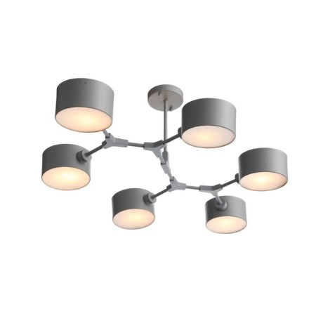 Ceiling EVOLUCE lamp. Sle183702-06. Gemento. 6x60 W, E14, 73x95.5x32 cm, gray color-5