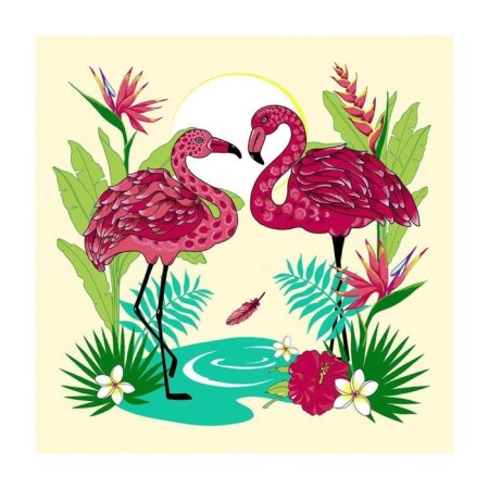 Cutting board “Flamingo”, 18 × 18 cm, color mix-3