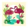 Cutting board “Flamingo”, 18 × 18 cm, color mix