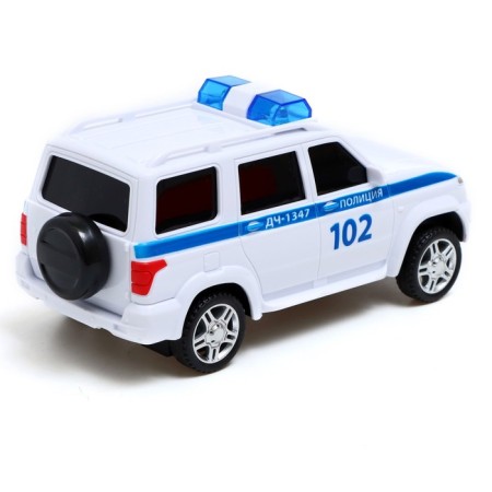 Radio -controlled machine "UAZ Patriot. Police "15.5 cm, light, white Patriot-2