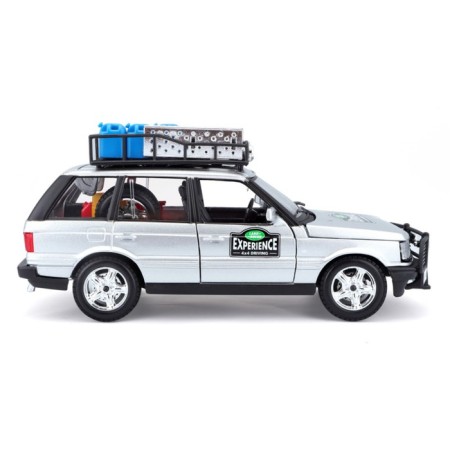 BBURAGO LAND ROVER, DIE-CAST, 1:26, opening doors, silver color-2
