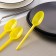 Set of plastic disposable tablespoons, 16.5 cm, 12 pcs, yellow color