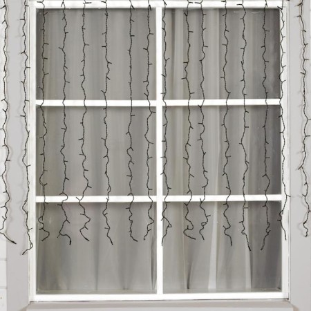Garland "Curtain" 2 × 1.5 m, IP44, UMS, dark thread, 360 LED, Blue glow, 220 V-1