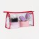 Lightning cosmetic bag, red/transparent color