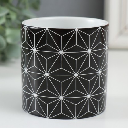 Bank for candles ceramics "Rays" 200 ml 7.3x7.3x7.3 cm