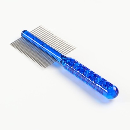 Combing a comb “bubbles” of two -sided, transparent, 19.5 x 5.6 cm, blue-1