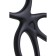 Triple Ring on the A-Toys Kraken penis, silicone, black color, 10 cm