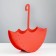 Kashpo wooden "umbrella" 15x26.6x8.7 cm red