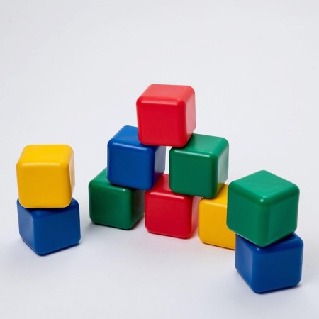 A set of colored cubes, 10 pieces 12 × 12 cm-4