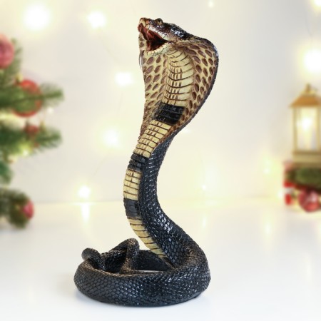 Figure "Snake of a cobra with an open mouth" Color, 20x18x35cm-2
