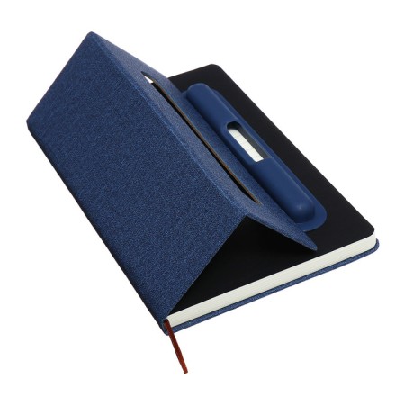 Leduced Diary A5, 96l, Lin, Holder for phone/tablet/handles, blue-2