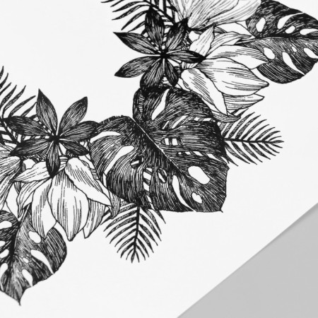 Tattoo on the body black "decoration of leaves" 24x13.7 cm-2