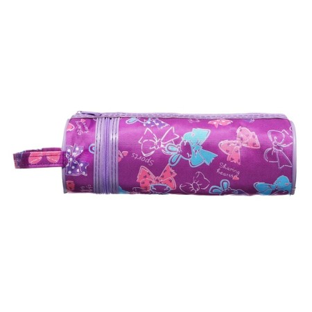 Penal - school tube on the zipper "Bows" violet-2
