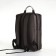 City backpack on a zipper, 2 pockets, with USB, brown color