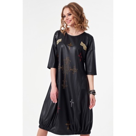 Women's dress, size 44, black color-4