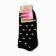Women's socks shortened "peas", black color, rr 23-25