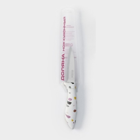 Knife for vegetables of the kitchen shade Sparkle, blade 9 cm, white color-4