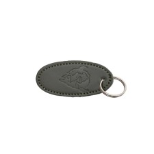 Key keychain, genuine leather, 36x77x3 cm, olive