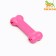 Chewing toy "Tasty bone" with holes for treats, TPR, 11 cm, pink
