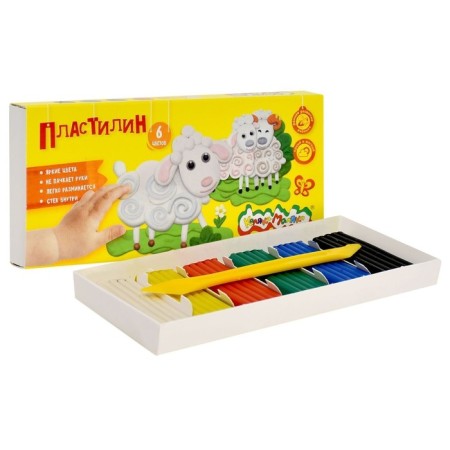 Plasticine 6 colors 90 g "Kalyak-Malyak", with a stack-2