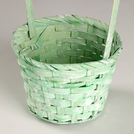 Wicker basket, d13x9xh330cm, green, bamboo-1